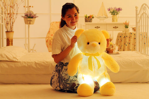 Bunter LED-Teddybär, Kuscheltier, Plüschtier