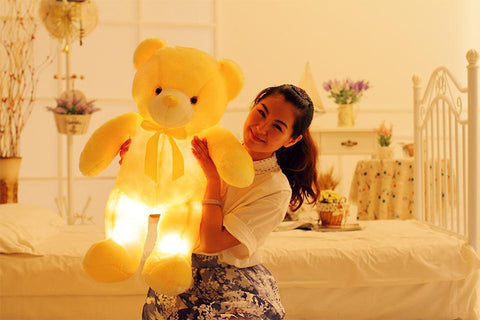 Bunter LED-Teddybär, Kuscheltier, Plüschtier