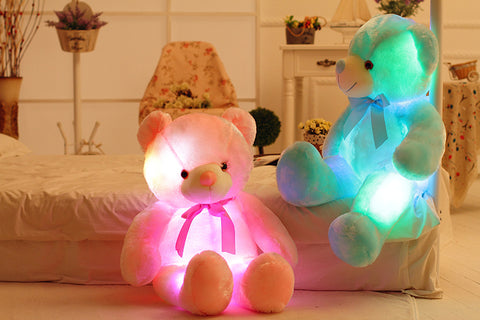 Bunter LED-Teddybär, Kuscheltier, Plüschtier