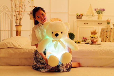 Bunter LED-Teddybär, Kuscheltier, Plüschtier